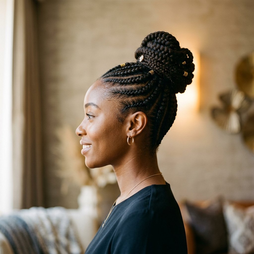 High Braided Bun