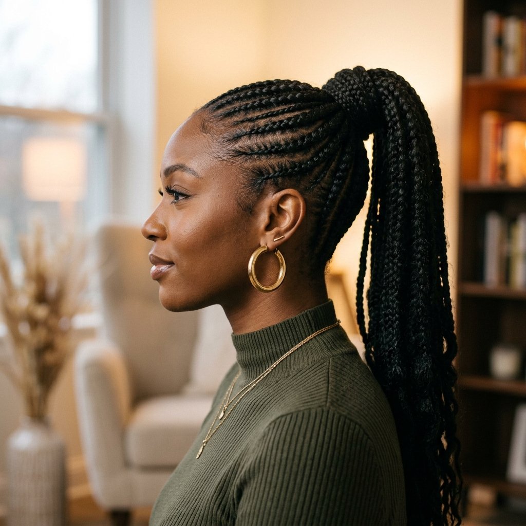 Medium Knotless Braids